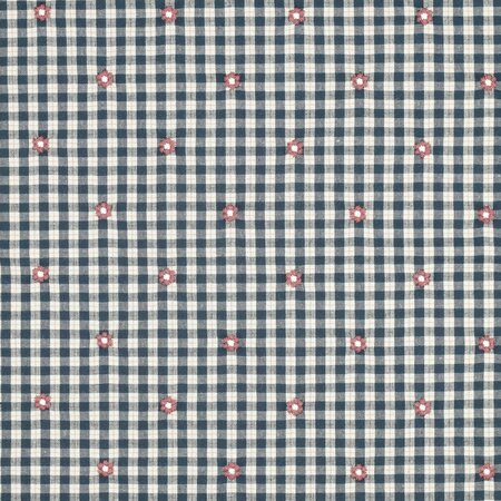 Verhees - Embroidery Flowers Petrol - KATOEN VISCOSE OEKO-TEX