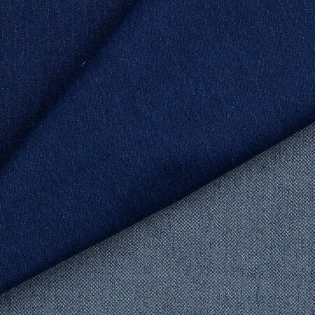 COUPON 80 CM VERHEES Recycled Denim 110Z  / Jeansstof  INDIGO WASHED STRETCH 