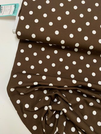 Stoffonkel Polka Dots Chocolate JERSEY GOTS