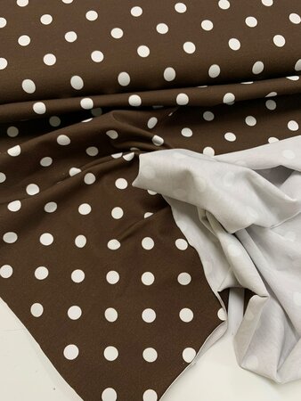 Stoffonkel Polka Dots Chocolate JERSEY GOTS