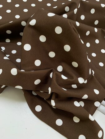 Stoffonkel Polka Dots Chocolate JERSEY GOTS