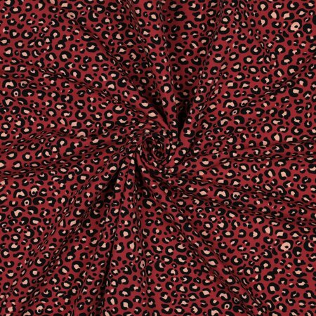 Verhees - Animal Skin Burgundy - FRENCH TERRY 