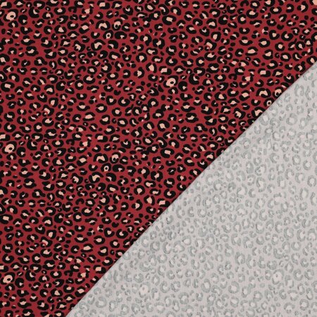 Verhees - Animal Skin Burgundy - FRENCH TERRY 
