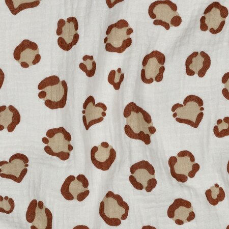 Verhees - Animal Skin Ecru - Double Gauze OEKO-TEX