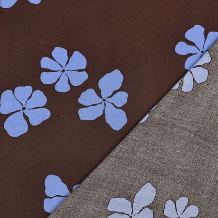 Verhees - Brown abstract Flowers - Lenzing Ecovero