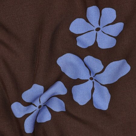 Verhees - Brown abstract Flowers - Lenzing Ecovero
