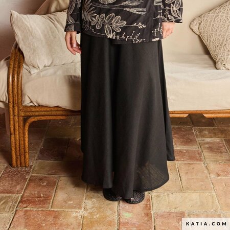 Katia - Black VISCOSE LINNEN SLUB