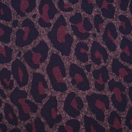COUPON 40cm Stoffonkel Leo Aubergine JERSEY GOTS