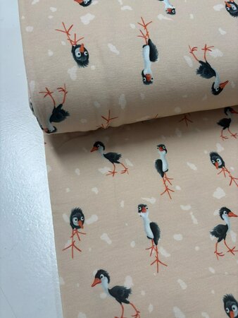 Hilco - Crazy Bird Sand FRENCH TERRY - OEKO-TEX