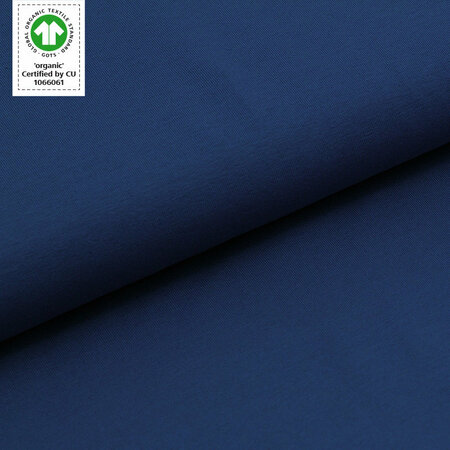 COUPON 115cm Stoffonkel - Marine blue SWEAT GOTS