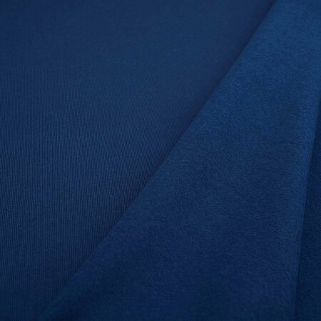 COUPON 115cm Stoffonkel - Marine blue SWEAT GOTS