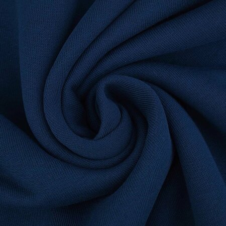 COUPON 115cm Stoffonkel - Marine blue SWEAT GOTS