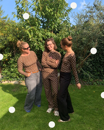Stoffonkel Polka Dots Chocolate JERSEY GOTS