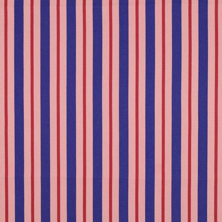 COUPON 120cm Verhees - Stripes Light Pink - CANVAS KATOEN