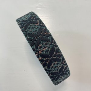 Tassenband zwart, groen, brons  30mm €5,00 p/m 
