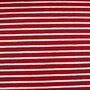 Stoffonkel cherry red/white stripes JERSEY GOTS