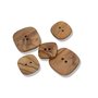 Olive Wood - 25mm vierkant houten knoop