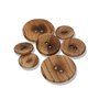Olive Wood - platte houten knoop
