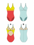 Jalie 3350 One piece swimsuit GIRLS-WOMEN