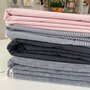 COUPON 160 CM Ecological Textiles - Pink/white Fine stripes KATOEN POPLIN