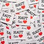 Ikatee -  Haut les coeurs woven labels 