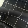 Green Recycled Textiles - Black Grid COTTON/PET