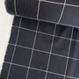 Green Recycled Textiles - Black Grid COTTON/PET