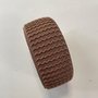 Sierelastiek - BROWN EMBOSED koper - 60 mm 