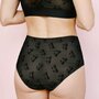 NOELLE DIY PANTY SEWING KIT: BLACK CAT MESH