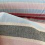 COUPON 175 CM Green Recycled Textiles - Embroidered stripe  Colored COTTON/PET