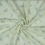 COUPON 190CM Verhees GOTS  - White twigs - Double Gauze  (GOTS)
