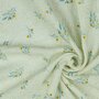 COUPON 190CM Verhees GOTS  - White twigs - Double Gauze  (GOTS)