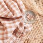 Atelier Brunette - Gingham Off-White Maple Fabric COTTON