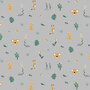 Verhees GOTS  - Favorite Animals Light Grey  JERSEY