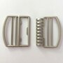 Zilver mat metaal - Belt Buckle 50mm