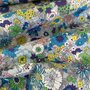 Kokka Japan - Retro Collection - Blue Flower Power COTTON LAWN