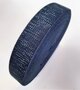 COUPON 75 CM Tassenband NAVY BLUE - SILVER LUREX 30mm 