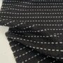 Dotted zwart/wit streepje - WOL MANTELSTOF