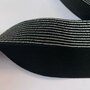 Sierelastiek - FOLD OVER - Zwart Glitter 60mm