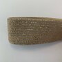 Sierelastiek - FOLD OVER - Beige Glitter 60mm