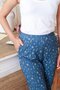 COUPON 170 CM Lise Tailor - Secret Garden Blue FRENCH TERRY 