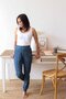COUPON 170 CM Lise Tailor - Secret Garden Blue FRENCH TERRY 