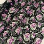 COUPON 150CM Haute Couture - Sierkant Purple flowers