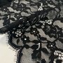 HAUTE COUTURE elastisch smal kant ZWART