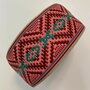 Tassenband Ethnic Rhombus Fuchsia/Ivory/Bordeaux/Sea Green 78mm 