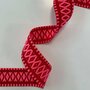 Tassenband Woven Indian Base Red/Fluo Pink 50mm