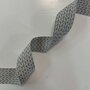 COUPON 80CM Tassenband Herringbone Veraman, salmon, sky blue, ecru  40mm 