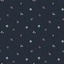 COUPON 175 CM Verhees GOTS - Flowers Navy POPLIN KATOEN