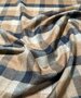 Check Party Beige Blue - WOL FLANEL