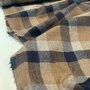 Check Party Beige Blue - WOL FLANEL